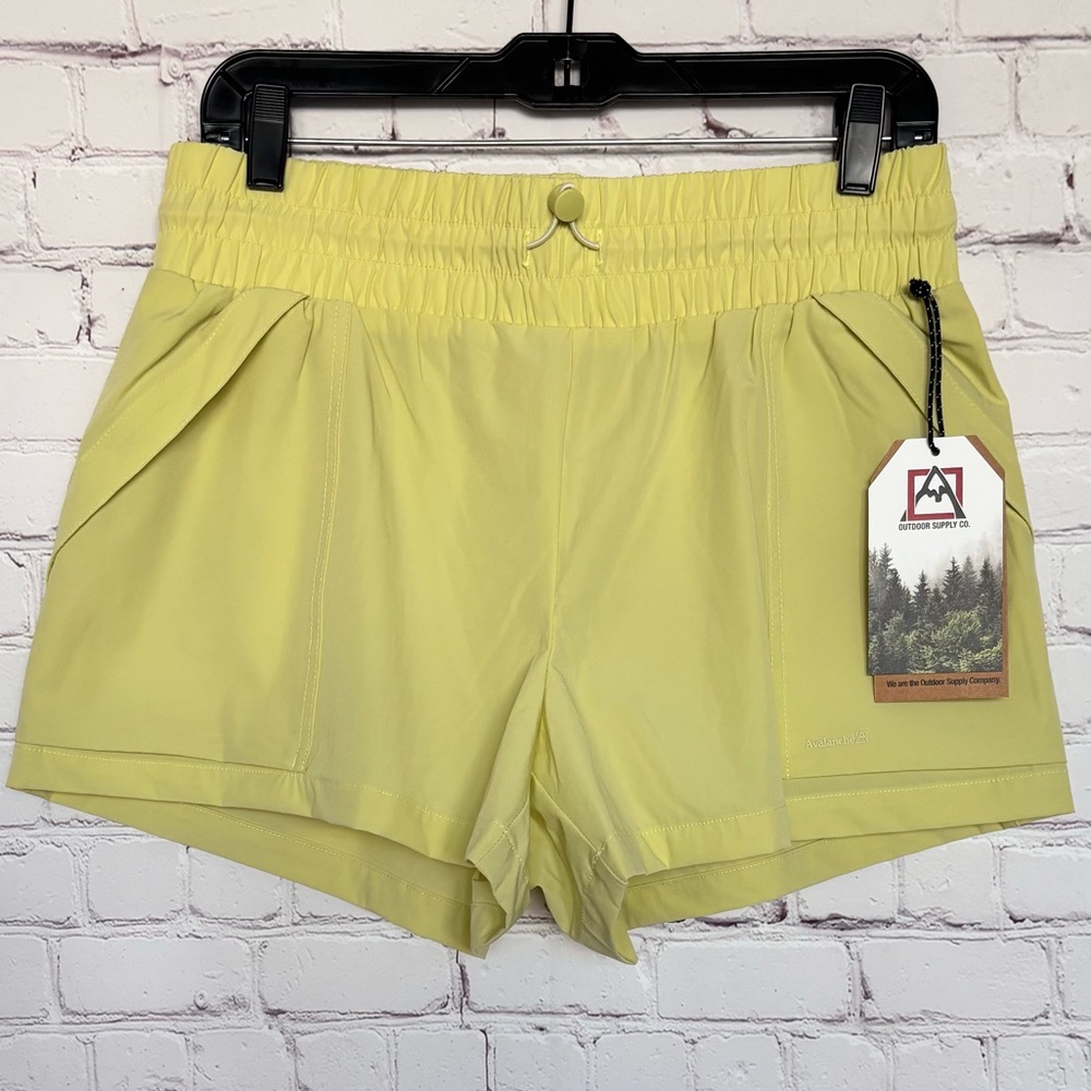 AVALANCHE Lime Green High Waisted Performance Shorts--NWT--M - Picture 5 of 15